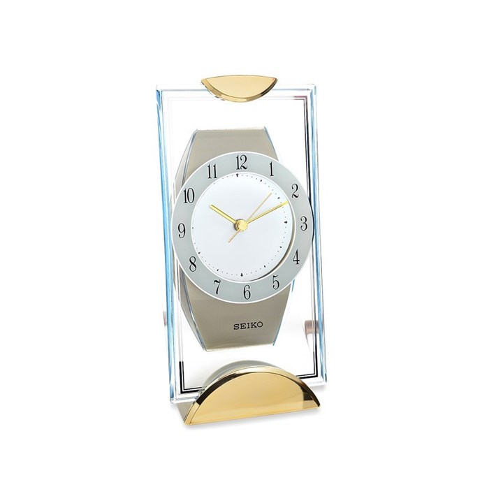 Seiko QXG146G Rectangular Mantel Clock - C1227