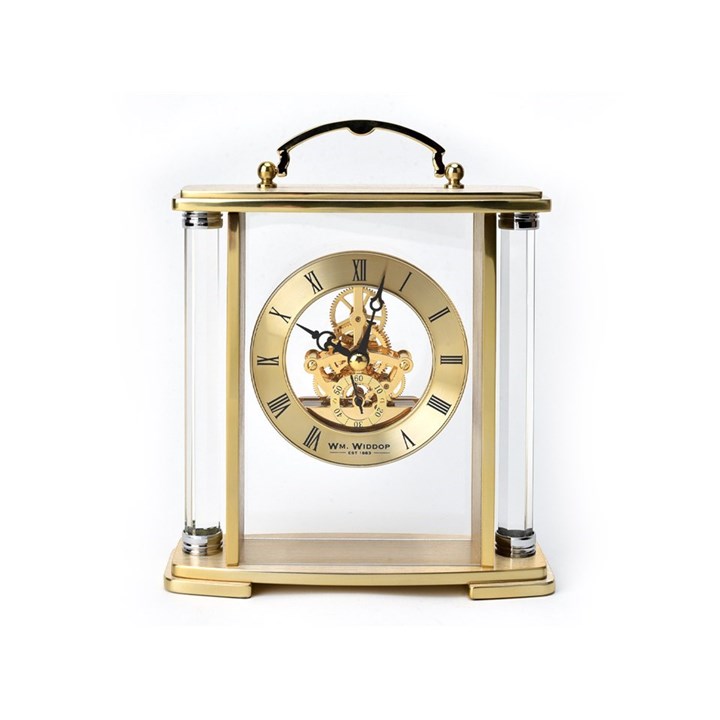 Widdop Gold Plated Aluminium Carriage Clock - C1740