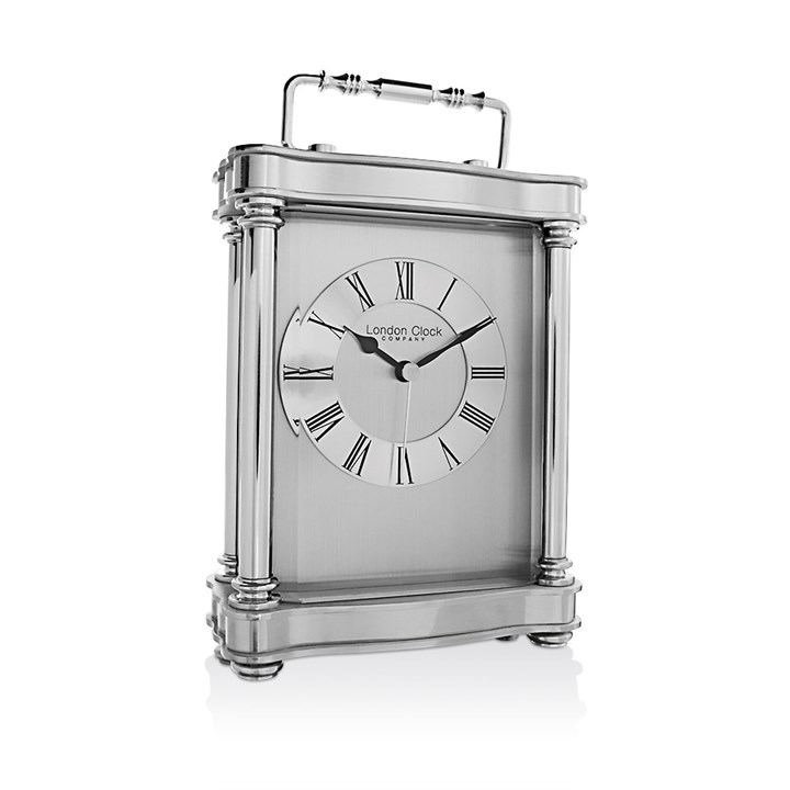 London Clock Silver Tone Carriage Clock - C1760