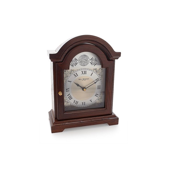 Widdop Arched Wooden Mantel Clock C1861 F.Hinds Jewellers