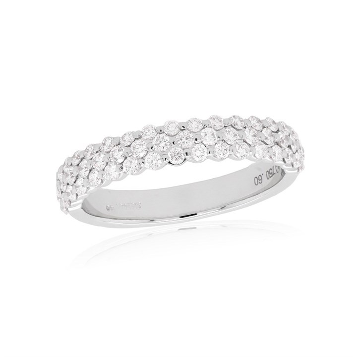 18ct White Gold Diamond Band Ring - 60pts - D0736