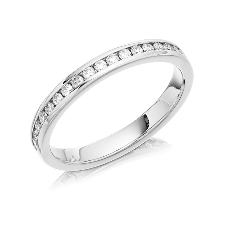 Platinum Diamond Full Eternity Ring - 1/2ct - D08134