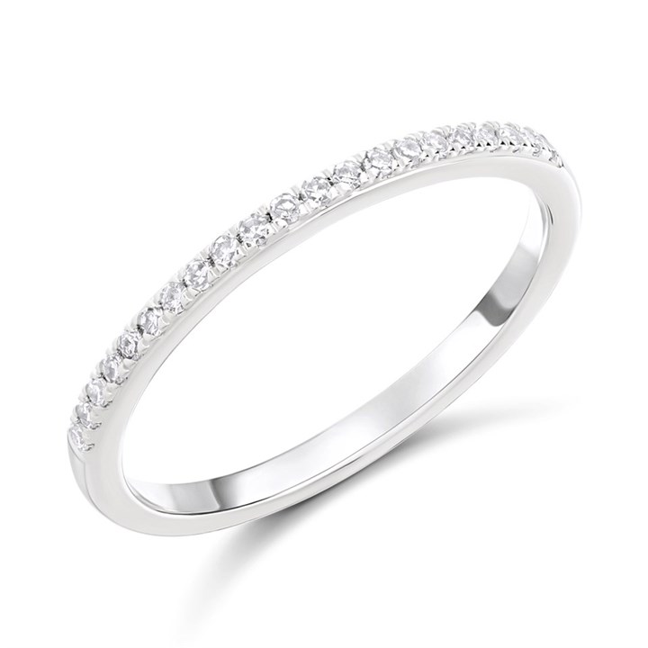 Platinum Claw-Set Diamond Eternity Ring - D08147