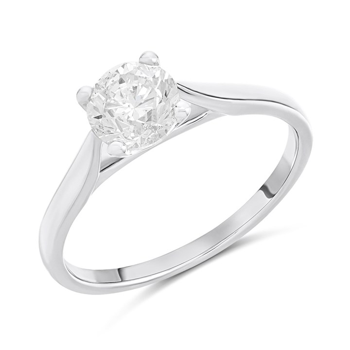 Polar Fire Platinum Diamond Solitaire Ring- 1ct (GLI Certificated) - D08166