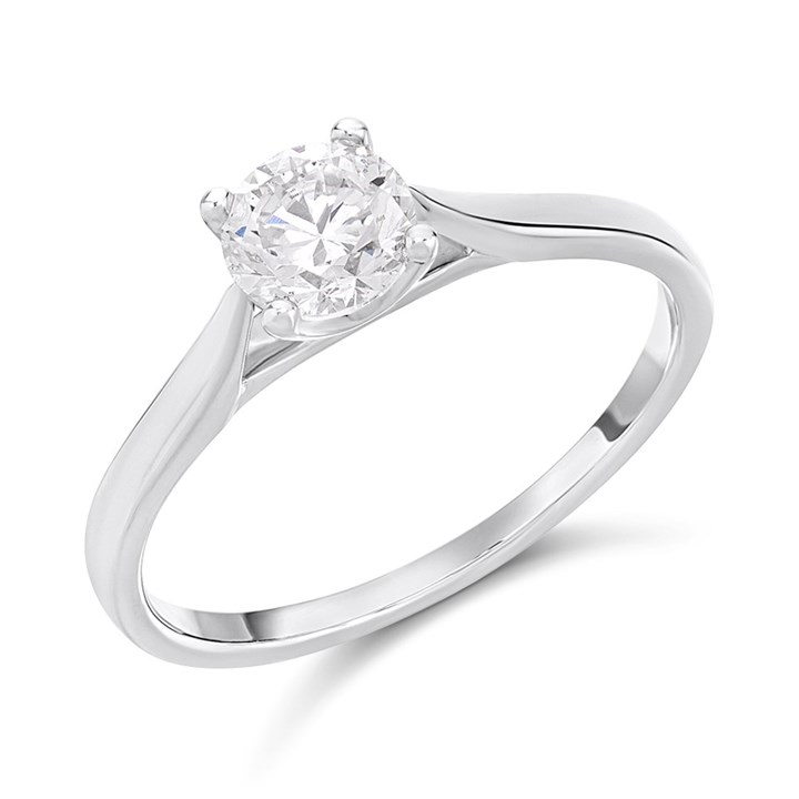 Polar Fire Platinum Diamond Solitaire Ring- 70pts (GLI Certificated) - D08167