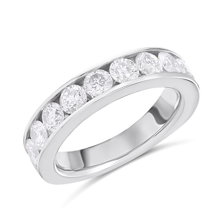 Polar Fire Platinum Diamond Channel Set Eternity Ring- 1.50ct (GLI Certificate) - D08174