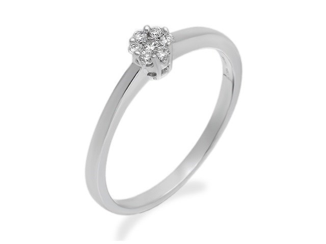 18ct White Gold Diamond Cluster Ring - 12pts - D1320