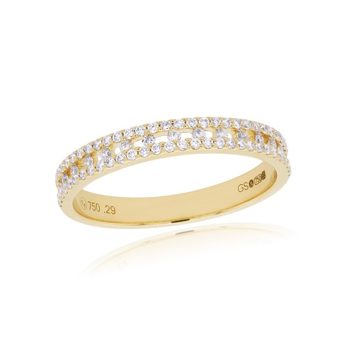 18ct Gold Diamond Half Eternity Ring - 29pts - D4219