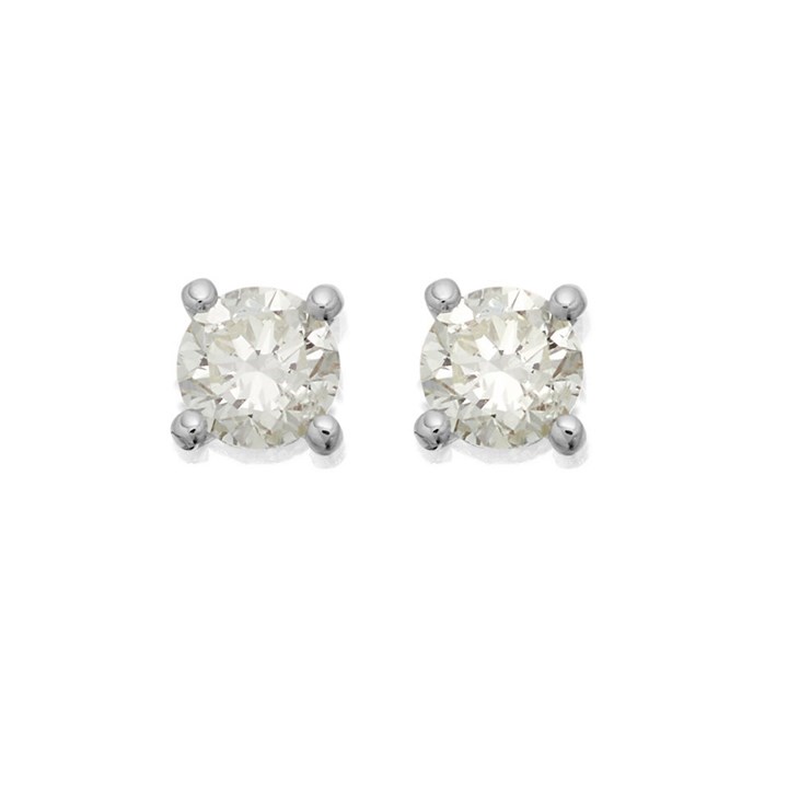 18ct White Gold Diamond Solitaire Stud Earrings - 1/3ct per pair - D4523
