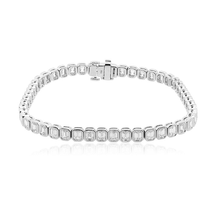 18ct White Gold Diamond Tennis Bracelet - 5.31cts - D4616