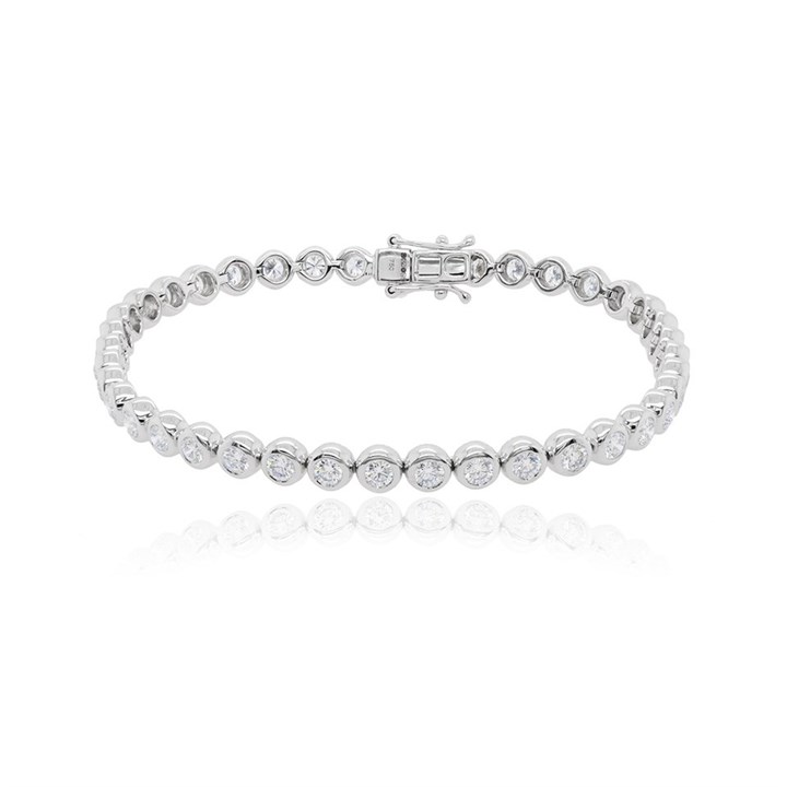 18ct White Gold Diamond Tennis Bracelet - 3.22cts - D4617