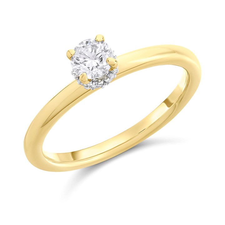 9ct Gold Single Stone Diamond Engagement Ring - 1/3ct - D5141