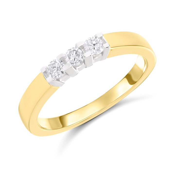 9ct Diamond Trilogy Ring, 1/4ct - D5934