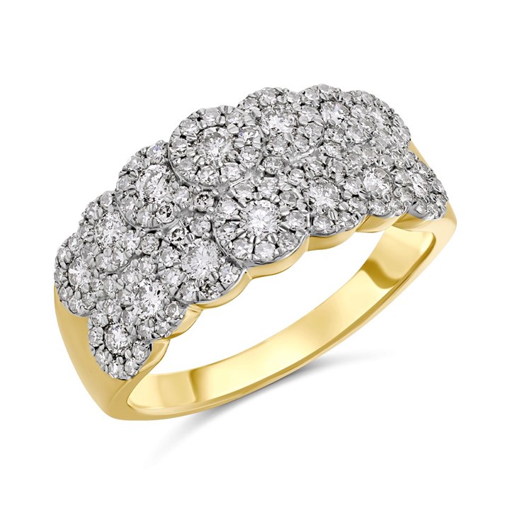 9ct Gold 1 Carat Band Ring - D6131