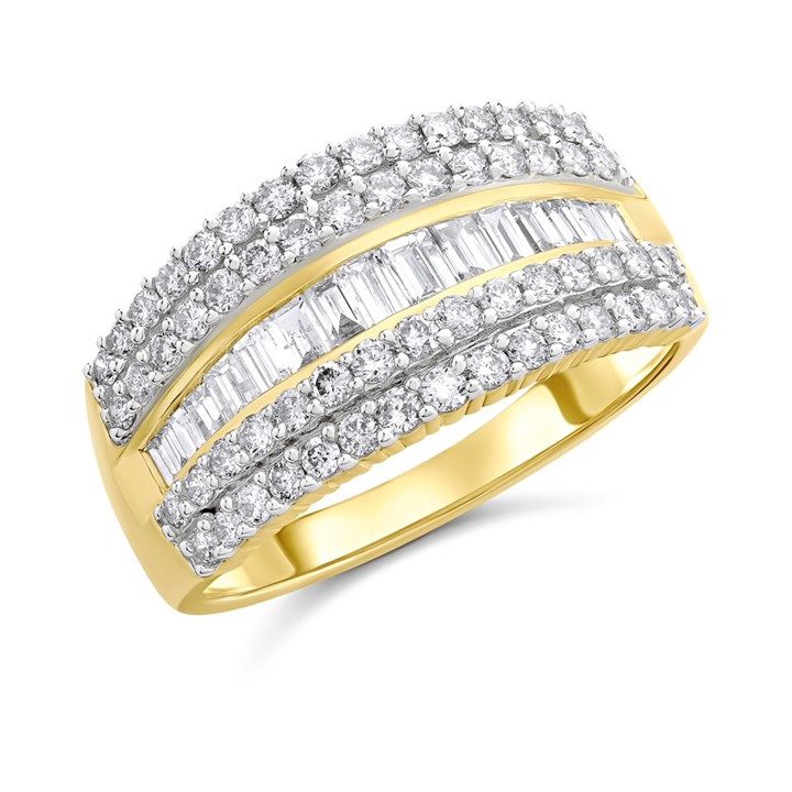 9ct Gold 1.25 Carat Diamond Band Ring - D6132