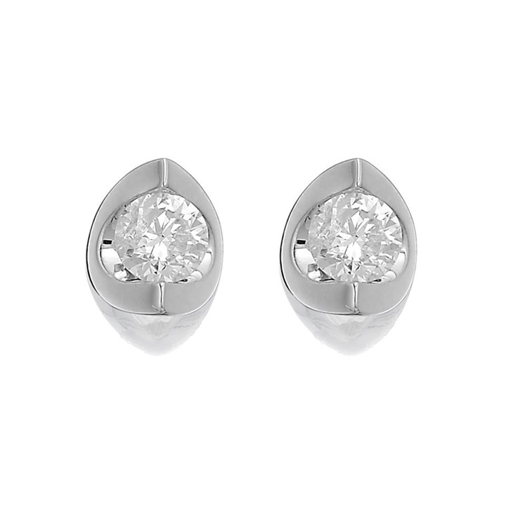 Love It! 9ct White Gold Diamond Solitaire Stud Earrings - 1/4ct per pair - D62327