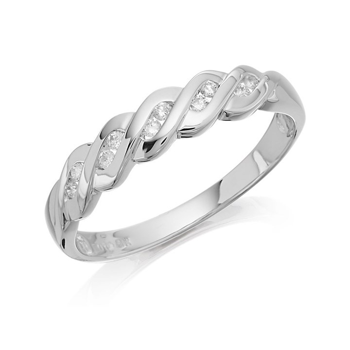Love It! 9ct White Gold Diamond Band Ring - 10pts - D62353