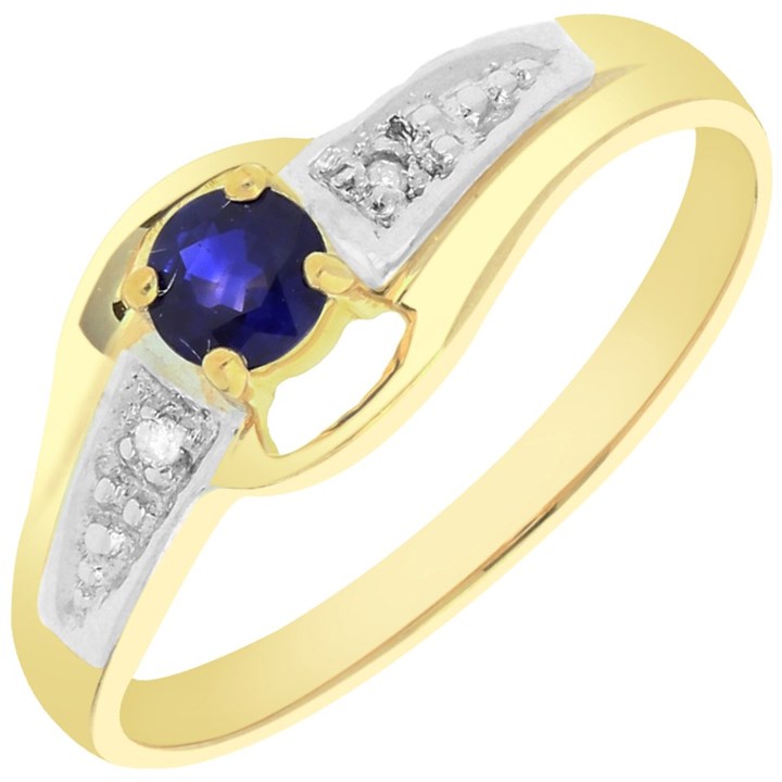 9ct Gold Sapphire And Diamond Ring - D64181