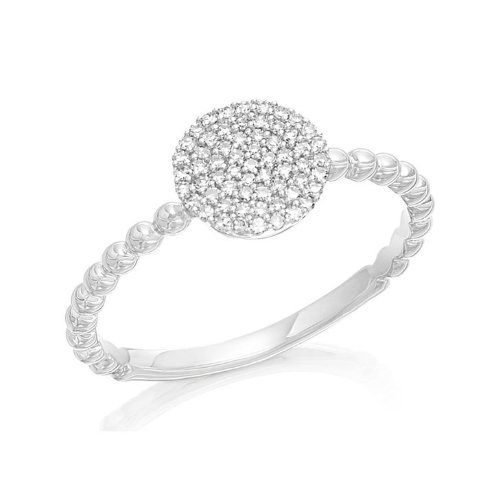 9ct White Gold Diamond Cluster Ring - 15pts - D71143