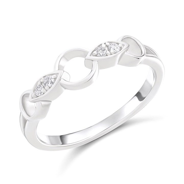 9ct White Gold Fancy Diamond Ring - D71232