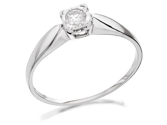 9ct White Gold Diamond Ring - 15pts - D7232