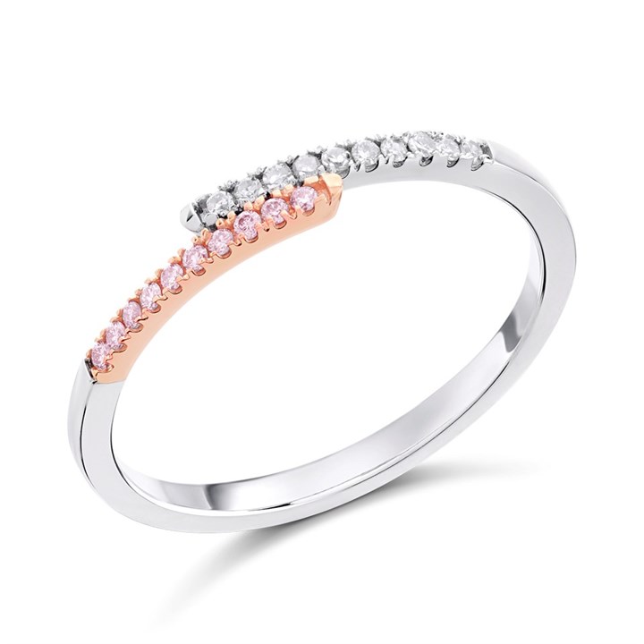 One In A Million 9ct Two Colour Gold Pink Diamond Ring - 10pts - D7838