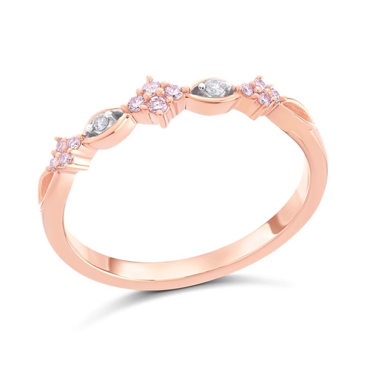 One In A Million 9ct Rose Gold Pink Diamond Ring - 10pts - D7839