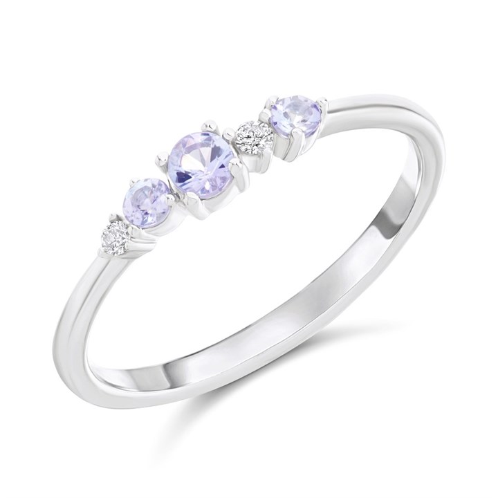 9ct White Gold Tanzanite And Diamond Ring - D7952