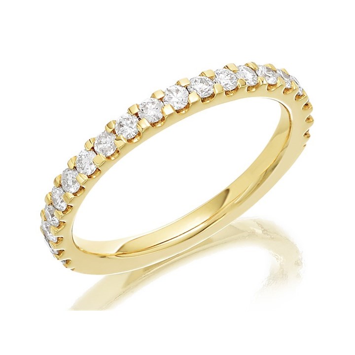 9ct Gold Diamond Half Eternity Ring - 1/2ct - AGI Certificated - D8082