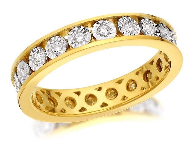 9ct Gold Diamond Full Eternity Ring - 30pts - D89047
