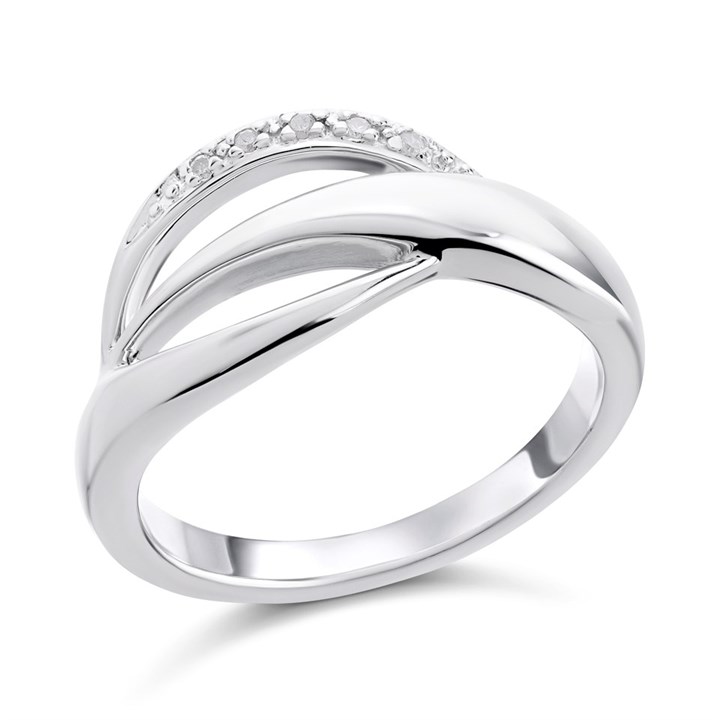 Hot Diamonds DR078 Silver Diamond Wing Ring - D9145