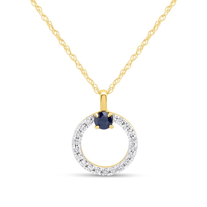 9ct Sapphire And Diamond Necklace - D95147