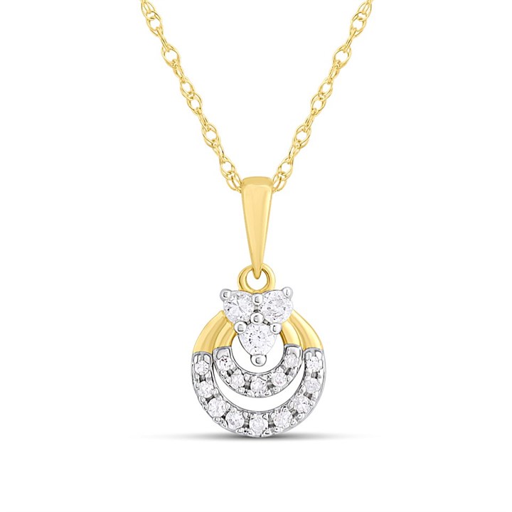 9ct Gold Fancy Diamond Necklace - D95187