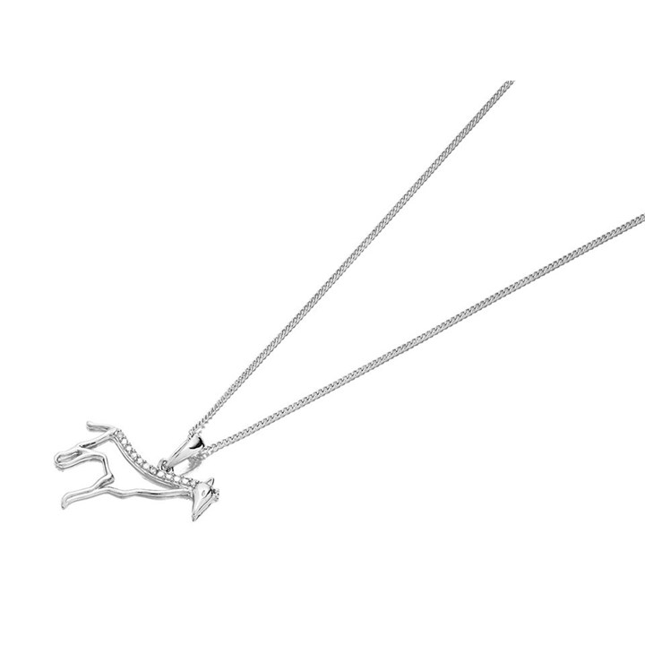 My Diamonds Silver Diamond Giraffe Necklace - D99128