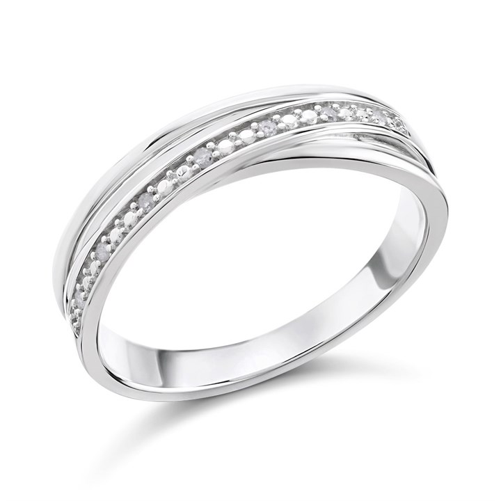 My Diamonds Silver Diamond Band Ring - D99147