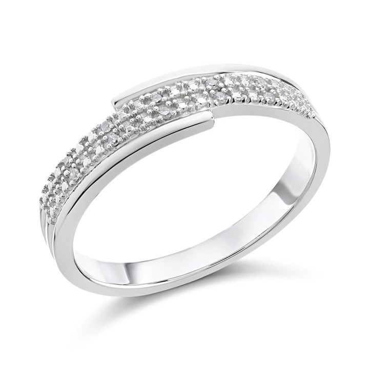 My Diamonds Silver Diamond Band Ring - D99154