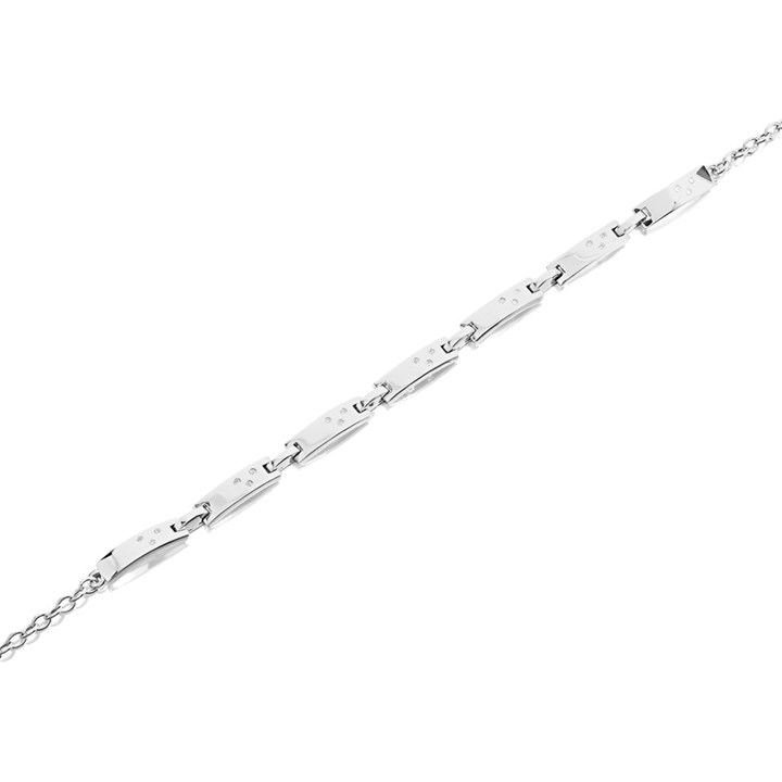 My Diamonds Silver Diamond Link Bracelet -10pts - D99197