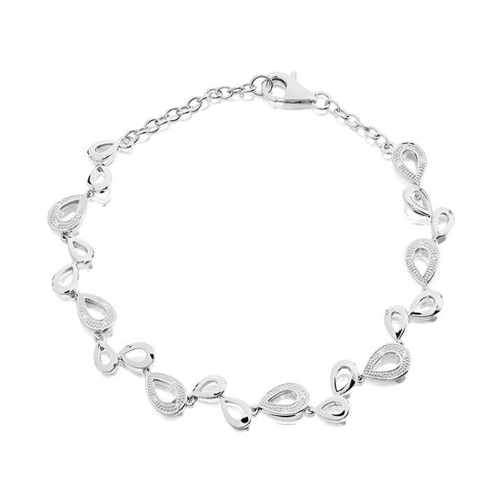 My Diamonds Silver Tear Shaped Diamond Bracelet - 8pts - D99198