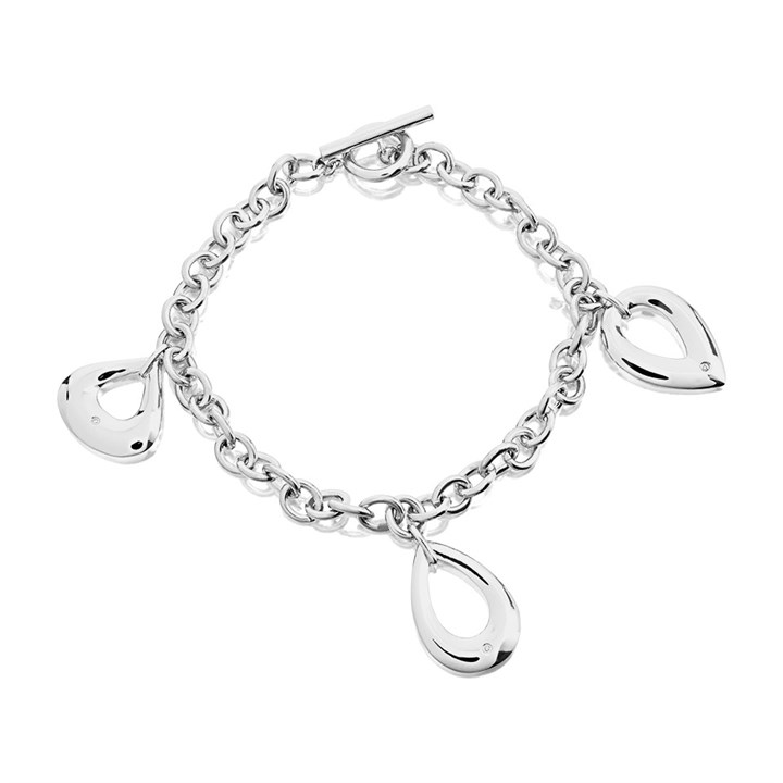 My Diamonds Silver Diamond Set T-Bar Bracelet - D99199