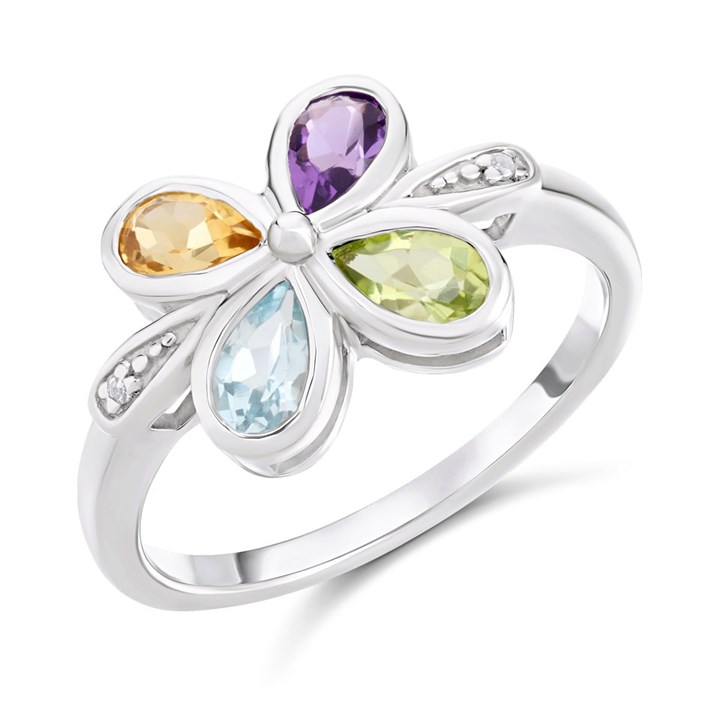 My Diamonds Silver Multi-Stone Diamond Ring - D99224