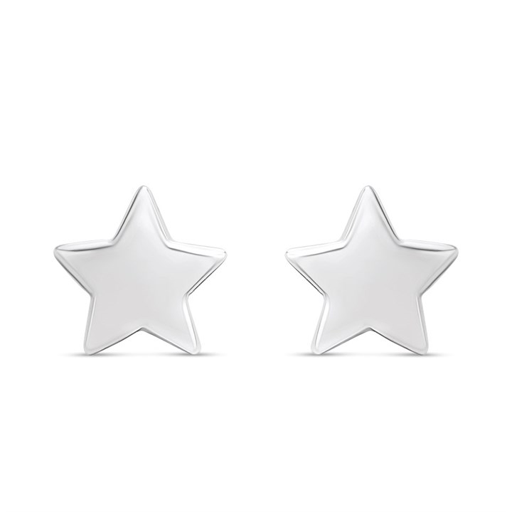 Silver Star Stud Earrings - 5mm - F01018