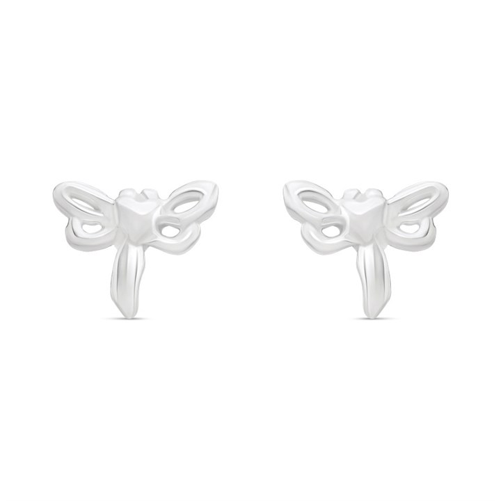 Silver Dragonfly Stud Earrings -7mm - F01025