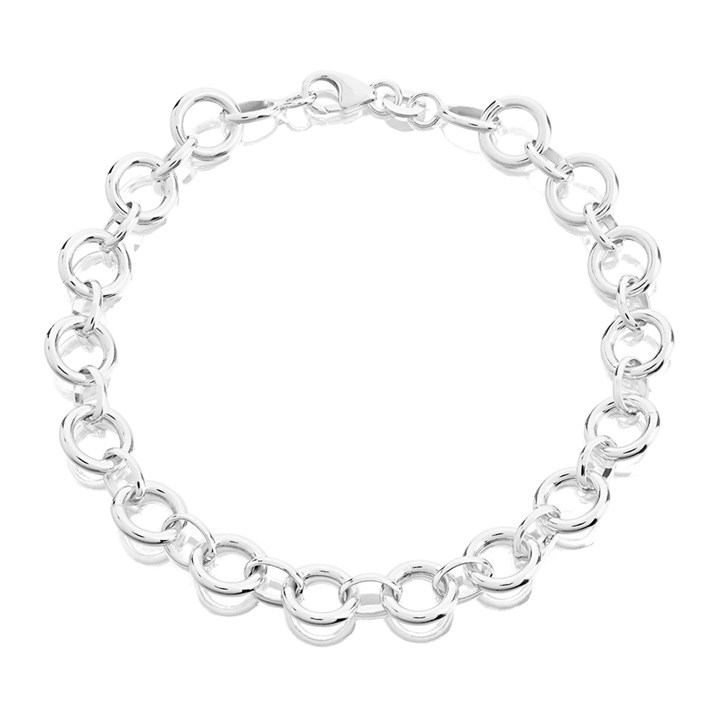 Silver Circles Bracelet - 7.5in - F14011