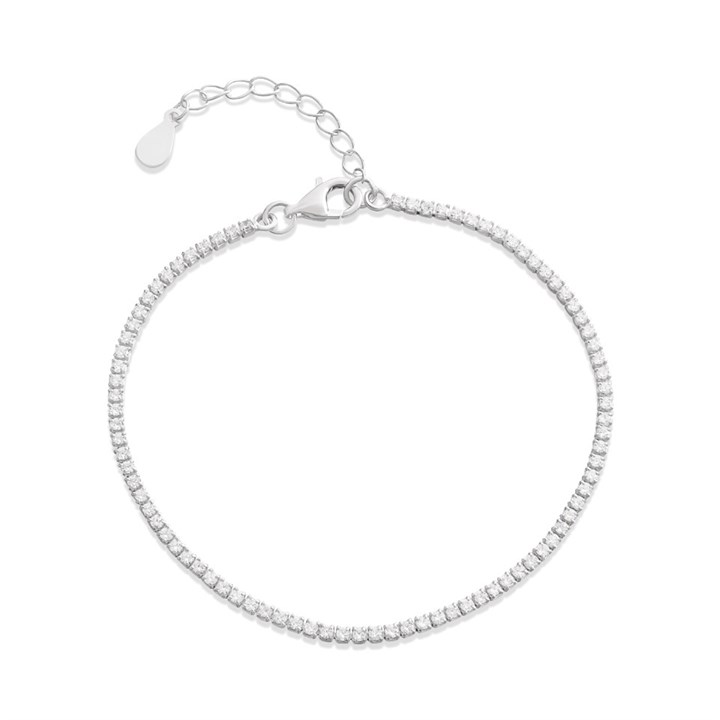 Silver Cubic Zirconia Tennis Bracelet - F14012