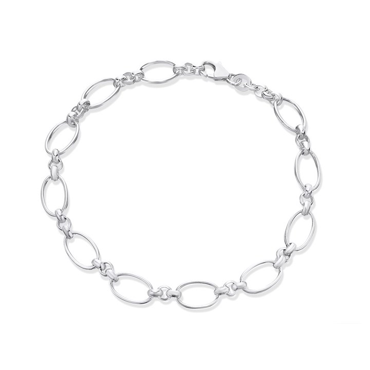 Silver Link Bracelet - 7.5in - F14121