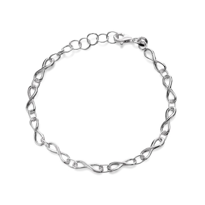 Silver Infinity Link Bracelet - 7.5in - F1466