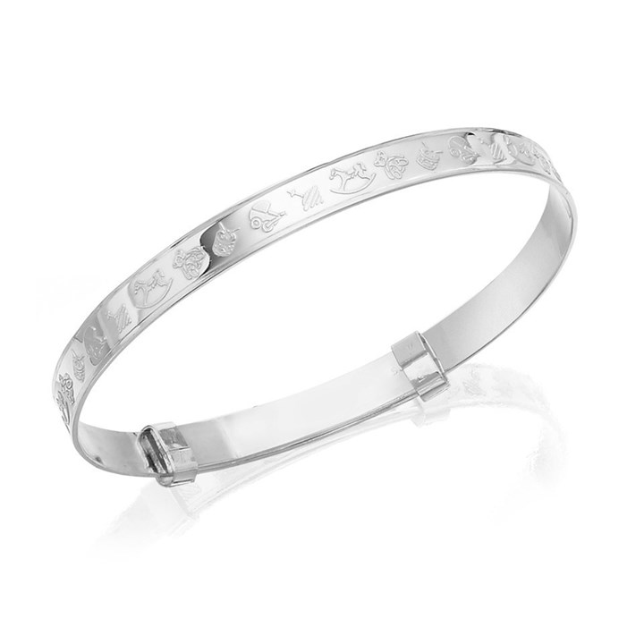 Silver Nursery Expanding Baby Bangle - F2648