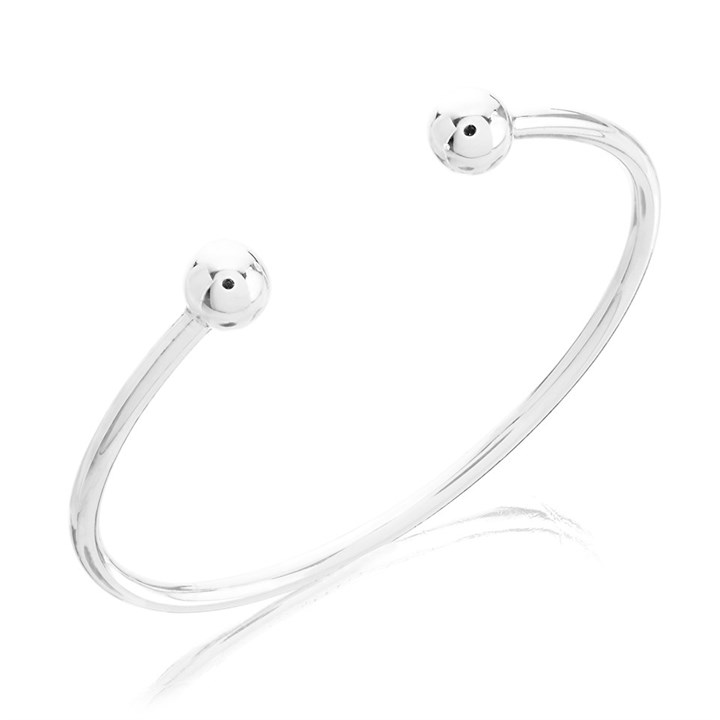 Silver Torc Bangle - F27004