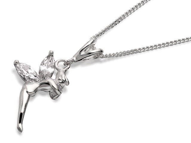 Silver Cubic Zirconia Fairy Necklace - F3456