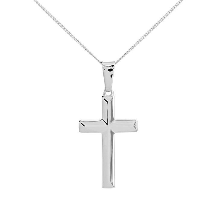 Silver Cross And Chain - F37003